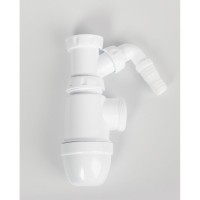 Сифон для двойной мойки Iddis Kitchen Line с выпуском 3 1/2 с переливом и отводом, хром, S21UPS0i84