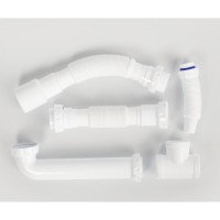Сифон для двойной мойки Iddis Kitchen Line с выпуском 3 1/2 с переливом и отводом, хром, S21UPS0i84