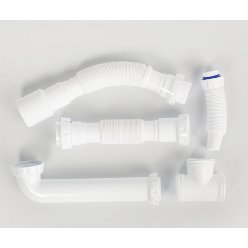 Сифон для двойной мойки Iddis Kitchen Line с выпуском 3 1/2 с переливом и отводом, хром, S21UPS0i84