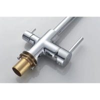 Смеситель для кухонной мойки Shevanik S228, с подключением к фильтру, цвет хром