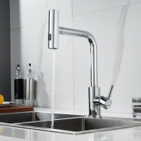 Смеситель для кухонной мойки Shevanik S263, с выдвижным изливом, цвет хром