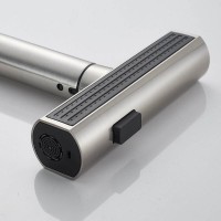 Смеситель для кухонной мойки Shevanik S263L, с выдвижным изливом, цвет сатин