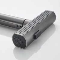 Смеситель для кухонной мойки Shevanik S263T, с выдвижным изливом, вороненая сталь, gunmetal