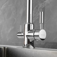 Смеситель для кухонной мойки Shevanik S268, с подключением к фильтру, цвет хром