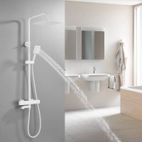 Душевая система Shevanik S3096C, термостатическая, цвет белый матовый