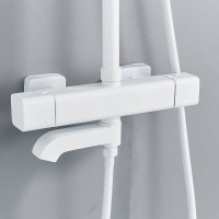 Душевая система Shevanik S3096C, термостатическая, цвет белый матовый
