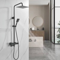 Душевая система Shevanik S3096H, термостатическая, цвет черный матовый