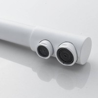 Смеситель для кухонной мойки Shevanik S328C, с подключением к фильтру, цвет белый матовый