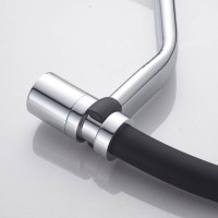 Смеситель для кухонной мойки Shevanik S343-3, с гибким изливом, цвет хром/черный