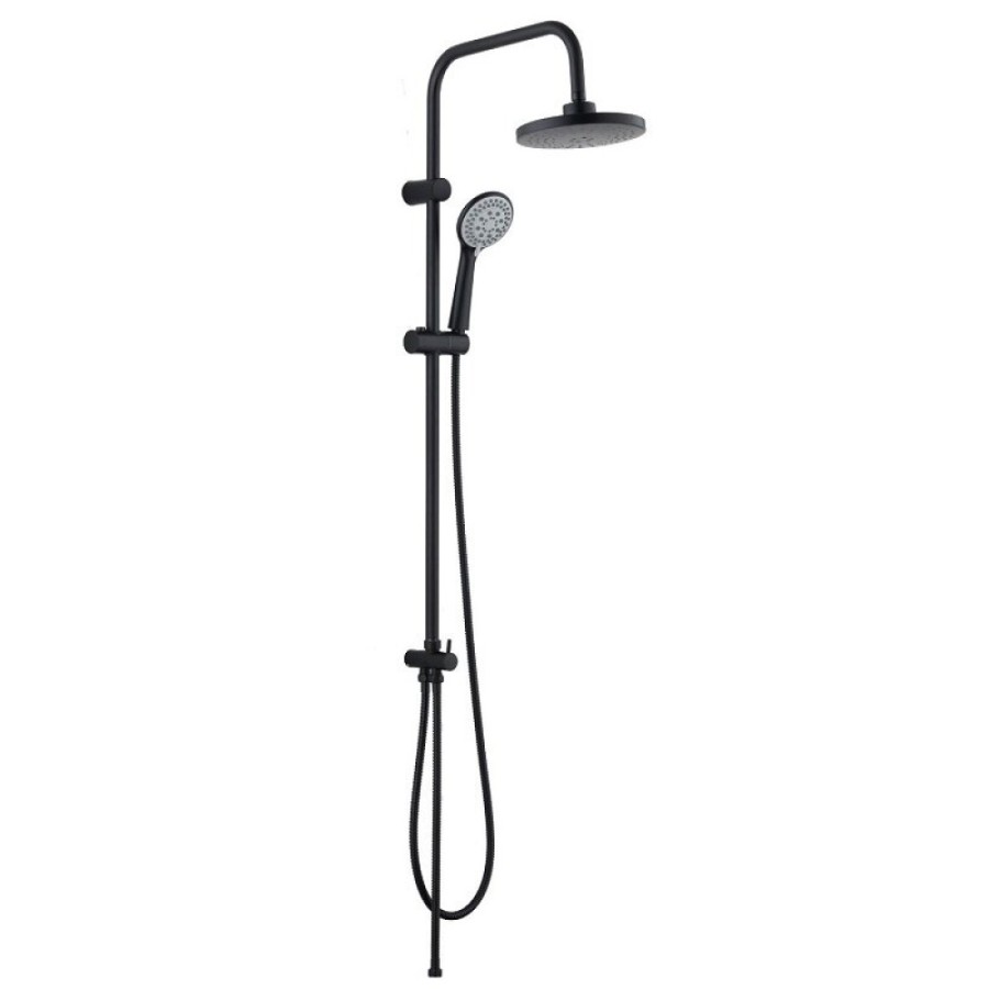 Душевой гарнитур Orange O-Shower S3b, с тропическим душем, цвет черный матовый