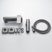Гигиенический душ Shevanik S4005T-1, со смесителем, вороненая сталь, gunmetal