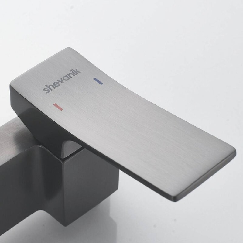 Гигиенический душ Shevanik S4005T-1, со смесителем, вороненая сталь, gunmetal