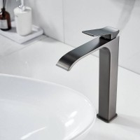 Смеситель для раковины Shevanik S4011T, вороненая сталь, gunmetal