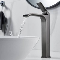 Смеситель для раковины Shevanik S4011T, вороненая сталь, gunmetal