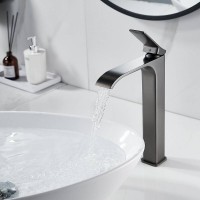 Смеситель для раковины Shevanik S4011T, вороненая сталь, gunmetal