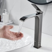 Смеситель для раковины Shevanik S4011T, вороненая сталь, gunmetal