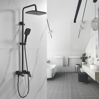 Душевая система Shevanik S4036H, цвет черный матовый