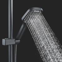 Душевая система Shevanik S4036H, цвет черный матовый