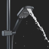 Душевая система Shevanik S4036H, цвет черный матовый