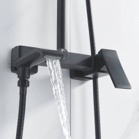 Душевая система Shevanik S4036H, цвет черный матовый