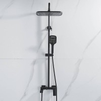Душевая система Shevanik S4036H, цвет черный матовый