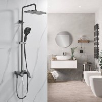 Душевая система Shevanik S4036T, вороненая сталь, gunmetal