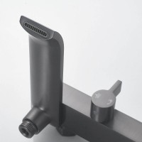 Душевая система Shevanik S4036T, вороненая сталь, gunmetal