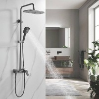 Душевая система Shevanik S4036T, вороненая сталь, gunmetal