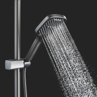 Душевая система Shevanik S4036T, вороненая сталь, gunmetal