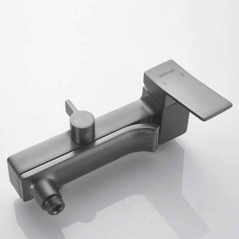 Душевая система Shevanik S4036T, вороненая сталь, gunmetal