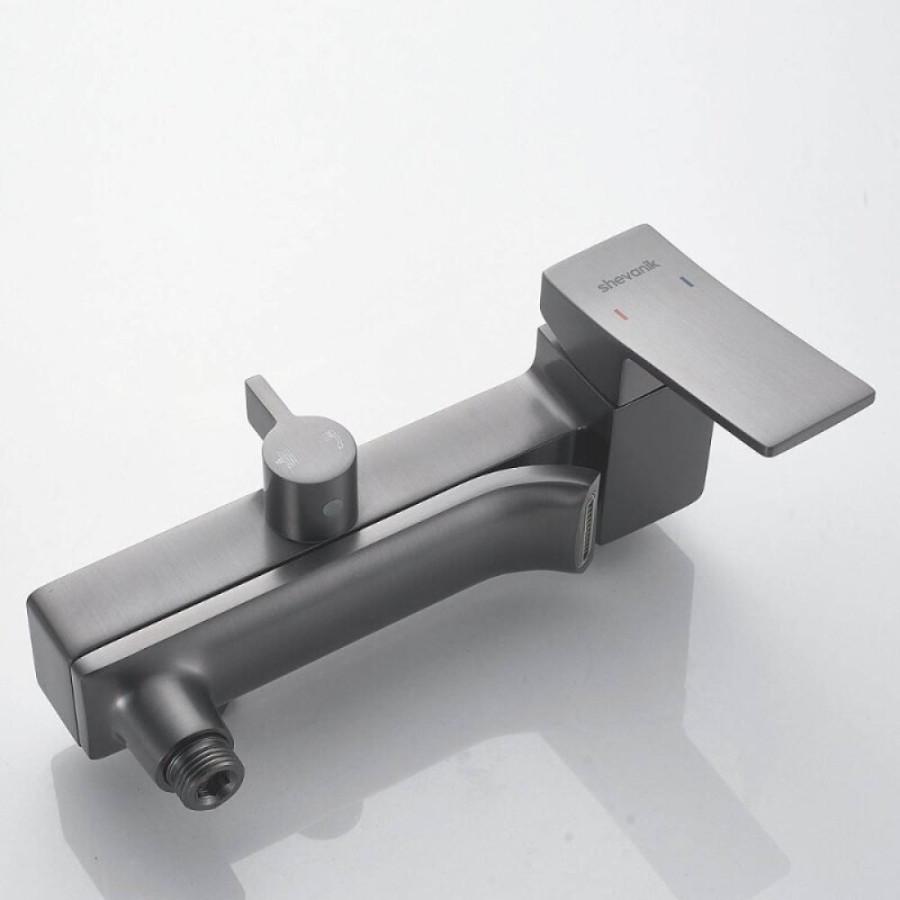 Душевая система Shevanik S4036T, вороненая сталь, gunmetal