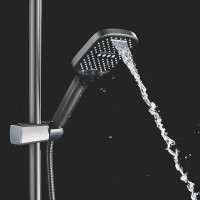 Душевая система Shevanik S4036T, вороненая сталь, gunmetal