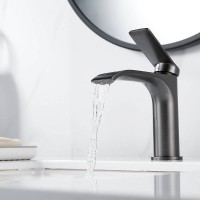 Смеситель для раковины Shevanik S4101T, вороненая сталь, gunmetal