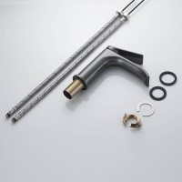 Смеситель для раковины Shevanik S4101T, вороненая сталь, gunmetal