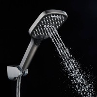 Смеситель для ванны и душа Shevanik S4102T, с душевым гарнитуром, вороненая сталь, gunmetal