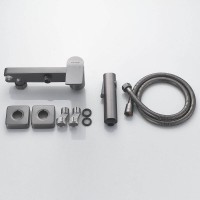 Гигиенический душ Shevanik S4105T-1, со смесителем, вороненая сталь, gunmetal