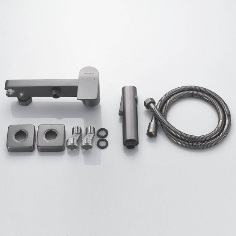 Гигиенический душ Shevanik S4105T-1, со смесителем, вороненая сталь, gunmetal
