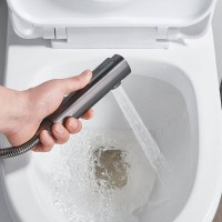 Гигиенический душ Shevanik S4105T-1, со смесителем, вороненая сталь, gunmetal