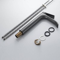 Смеситель для раковины Shevanik S4111T, вороненая сталь, gunmetal