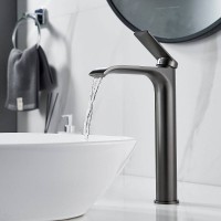 Смеситель для раковины Shevanik S4111T, вороненая сталь, gunmetal