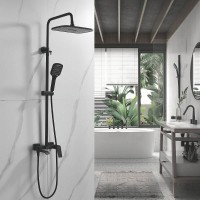 Душевая система Shevanik S4136H, цвет черный матовый