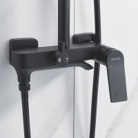 Душевая система Shevanik S4136H, цвет черный матовый