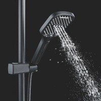 Душевая система Shevanik S4136H, цвет черный матовый