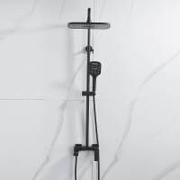 Душевая система Shevanik S4136H, цвет черный матовый