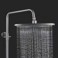 Душевая система Shevanik S4136T, вороненая сталь, gunmetal