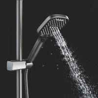 Душевая система Shevanik S4136T, вороненая сталь, gunmetal