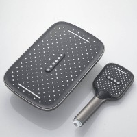 Душевая система Shevanik S4136T, вороненая сталь, gunmetal