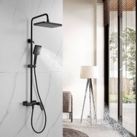 Душевая система Shevanik S4226H, цвет черный матовый