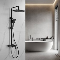 Душевая система Shevanik S4226H, цвет черный матовый