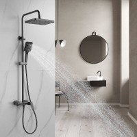 Душевая система Shevanik S4226T, цвет вороненая сталь, gunmetal